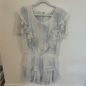 Loveshackfancy blue natasha dress size medium